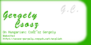gergely csosz business card